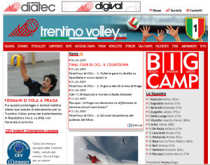 Marzo 2009, boom di contatti per www.trentinovolley.it