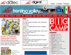 Maggio 2009, quasi centomila visite per www.trentinovolley.it