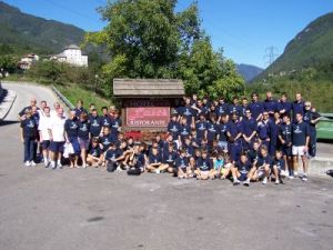 I giocatori dellíItas Diatec Trentino ospiti del Camp Trentino Volley. Domani amichevole a Modena