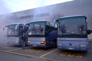 Gli orari di partenza dei pullman dei tifosi trentini per Verona