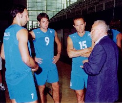 Primo allenamento della stagione 2004/2005 per líItas Diatec Trentino