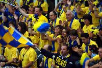I pullman dei tifosi gialloblu per Montichiari